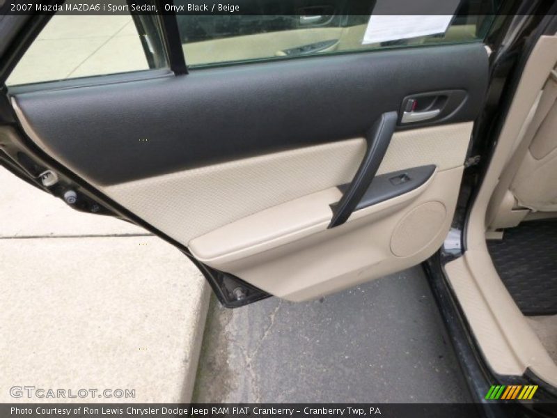 Onyx Black / Beige 2007 Mazda MAZDA6 i Sport Sedan