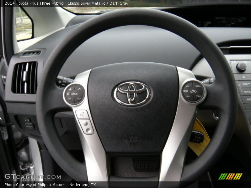 Classic Silver Metallic / Dark Gray 2014 Toyota Prius Three Hybrid