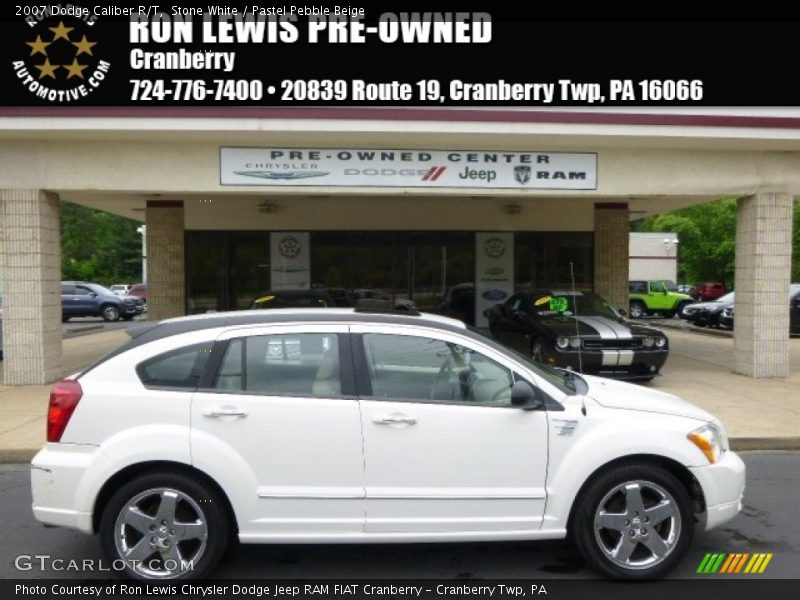 Stone White / Pastel Pebble Beige 2007 Dodge Caliber R/T
