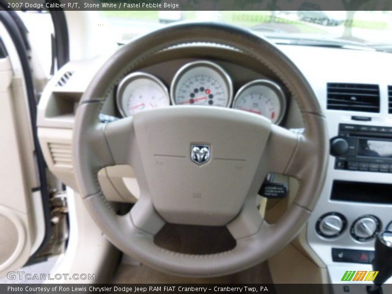 Stone White / Pastel Pebble Beige 2007 Dodge Caliber R/T
