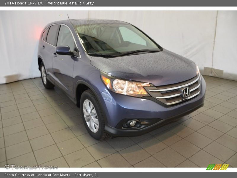 Twilight Blue Metallic / Gray 2014 Honda CR-V EX