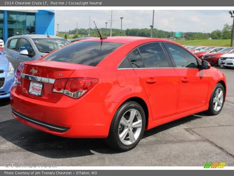 Red Hot / Cocoa/Light Neutral 2014 Chevrolet Cruze LT