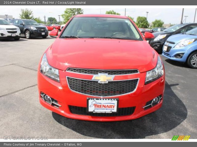 Red Hot / Cocoa/Light Neutral 2014 Chevrolet Cruze LT