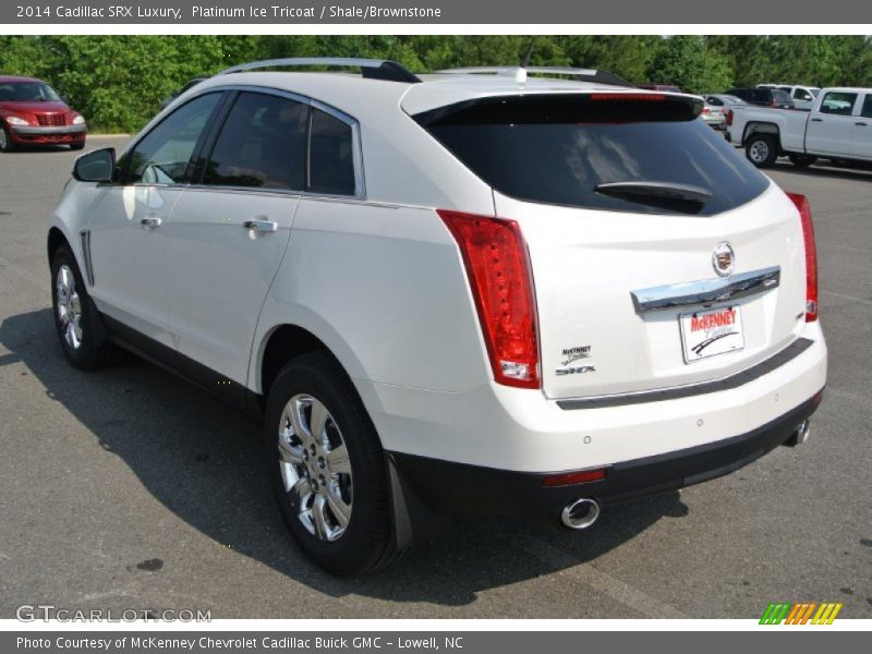 Platinum Ice Tricoat / Shale/Brownstone 2014 Cadillac SRX Luxury