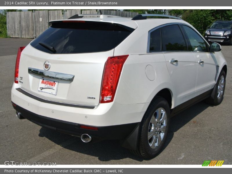 Platinum Ice Tricoat / Shale/Brownstone 2014 Cadillac SRX Luxury