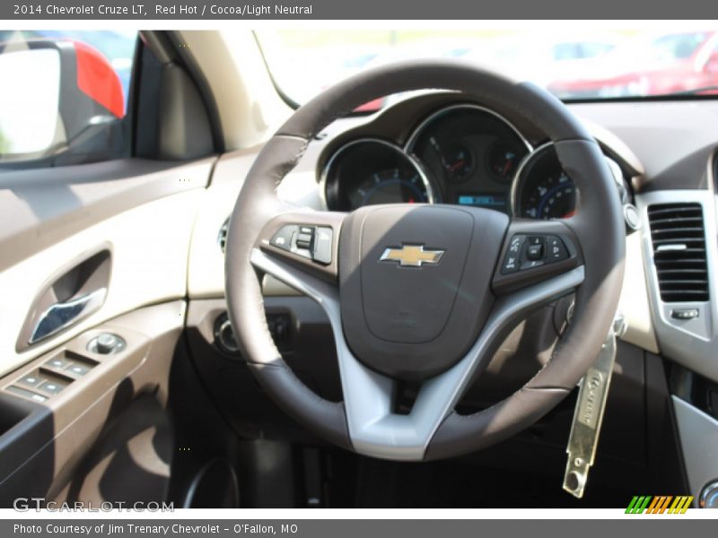 Red Hot / Cocoa/Light Neutral 2014 Chevrolet Cruze LT