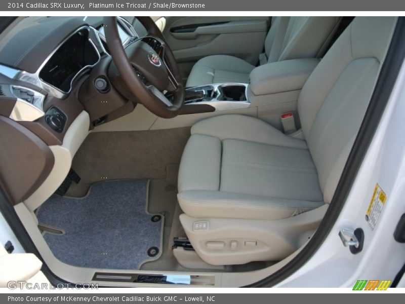 Platinum Ice Tricoat / Shale/Brownstone 2014 Cadillac SRX Luxury