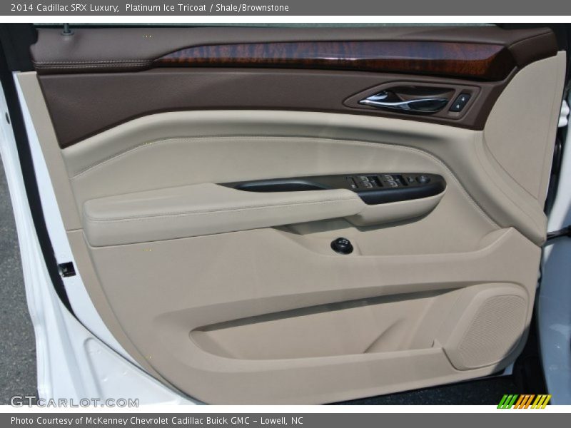 Platinum Ice Tricoat / Shale/Brownstone 2014 Cadillac SRX Luxury