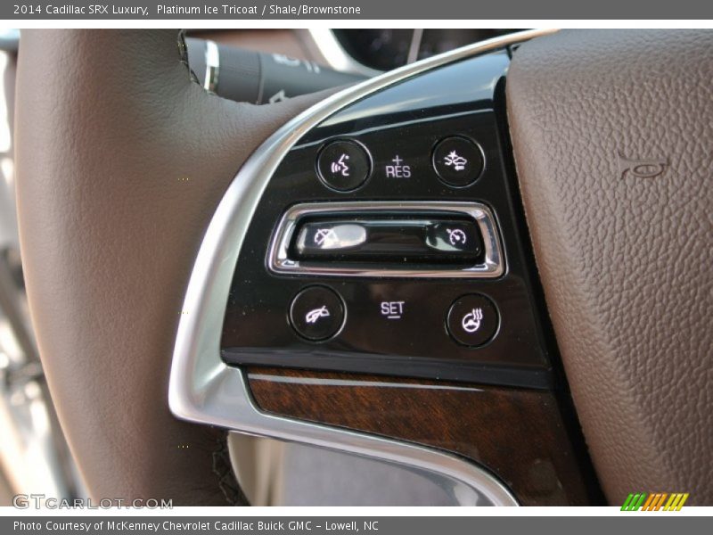 Platinum Ice Tricoat / Shale/Brownstone 2014 Cadillac SRX Luxury