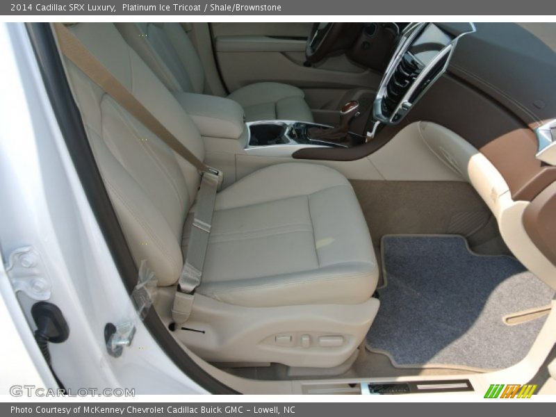 Platinum Ice Tricoat / Shale/Brownstone 2014 Cadillac SRX Luxury