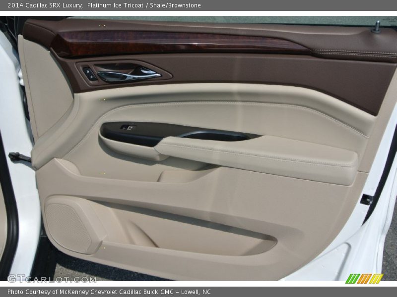 Platinum Ice Tricoat / Shale/Brownstone 2014 Cadillac SRX Luxury