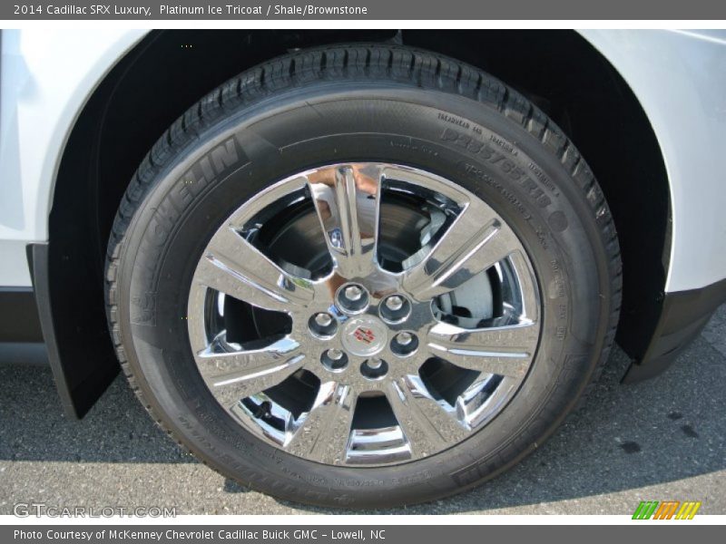 Platinum Ice Tricoat / Shale/Brownstone 2014 Cadillac SRX Luxury