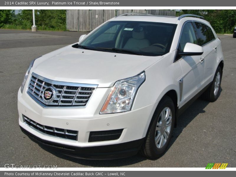 Platinum Ice Tricoat / Shale/Brownstone 2014 Cadillac SRX Luxury