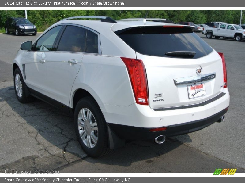Platinum Ice Tricoat / Shale/Brownstone 2014 Cadillac SRX Luxury