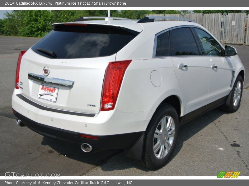 Platinum Ice Tricoat / Shale/Brownstone 2014 Cadillac SRX Luxury