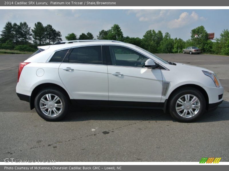 Platinum Ice Tricoat / Shale/Brownstone 2014 Cadillac SRX Luxury