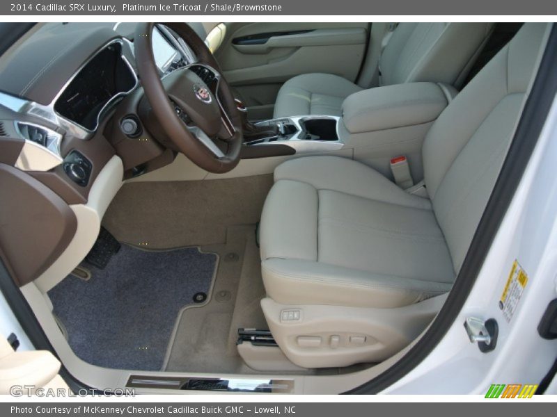 Platinum Ice Tricoat / Shale/Brownstone 2014 Cadillac SRX Luxury