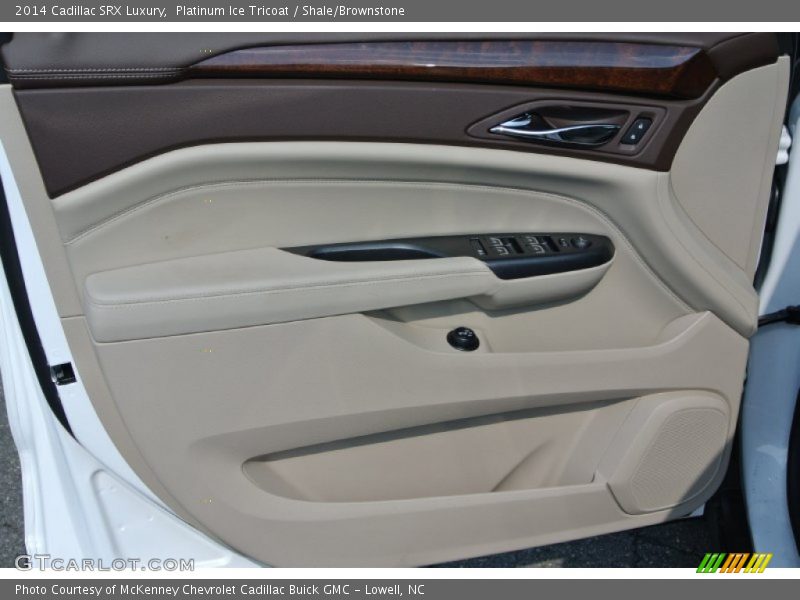 Platinum Ice Tricoat / Shale/Brownstone 2014 Cadillac SRX Luxury