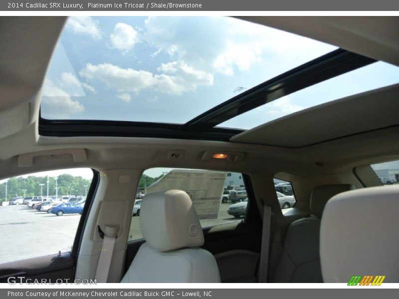 Platinum Ice Tricoat / Shale/Brownstone 2014 Cadillac SRX Luxury