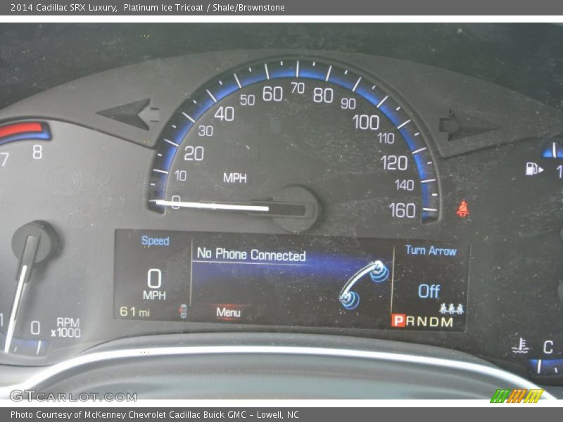 Platinum Ice Tricoat / Shale/Brownstone 2014 Cadillac SRX Luxury