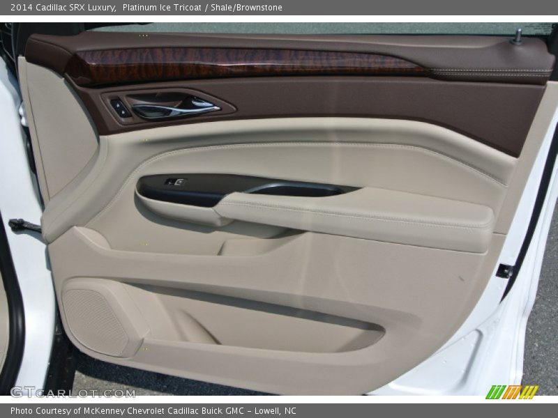 Platinum Ice Tricoat / Shale/Brownstone 2014 Cadillac SRX Luxury