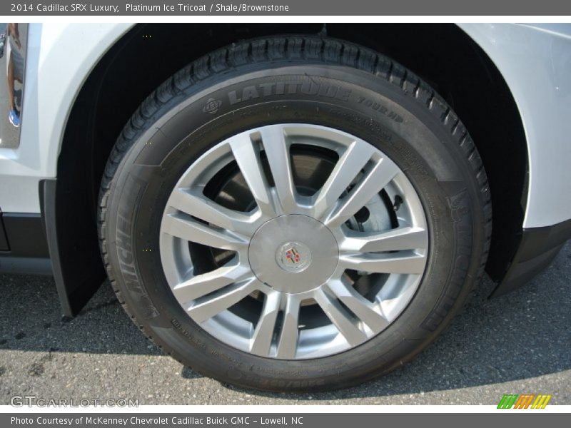Platinum Ice Tricoat / Shale/Brownstone 2014 Cadillac SRX Luxury