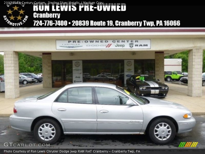 Sterling Silver Metallic / Medium Gray 2002 Buick Century Custom