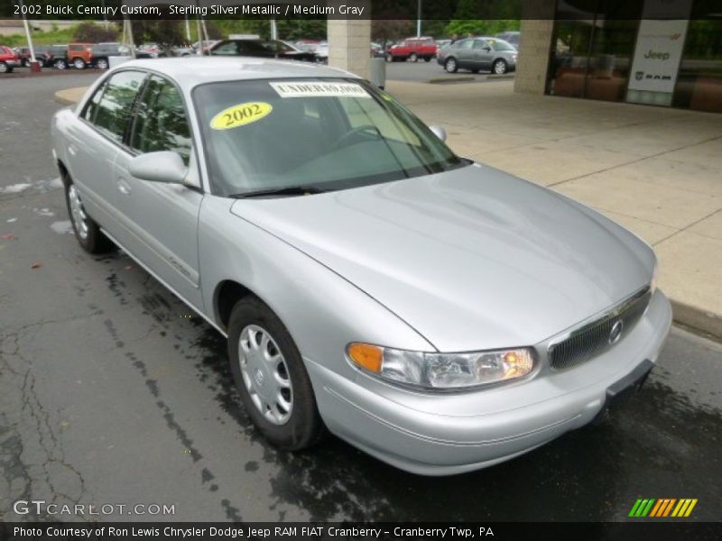 Sterling Silver Metallic / Medium Gray 2002 Buick Century Custom