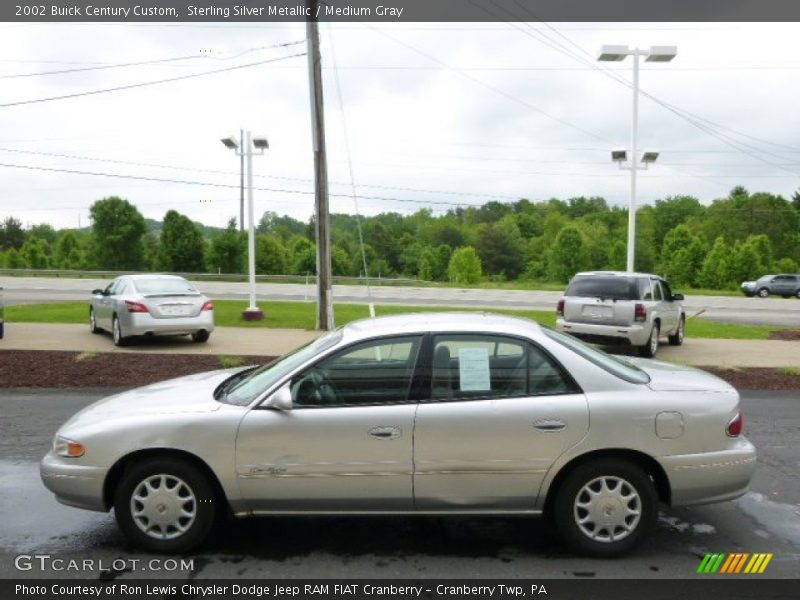 Sterling Silver Metallic / Medium Gray 2002 Buick Century Custom