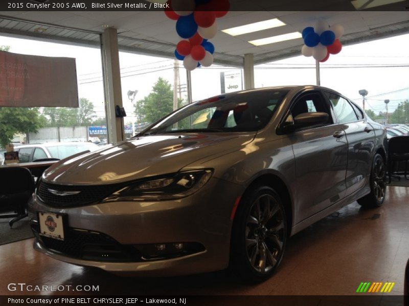 Billet Silver Metallic / Black 2015 Chrysler 200 S AWD