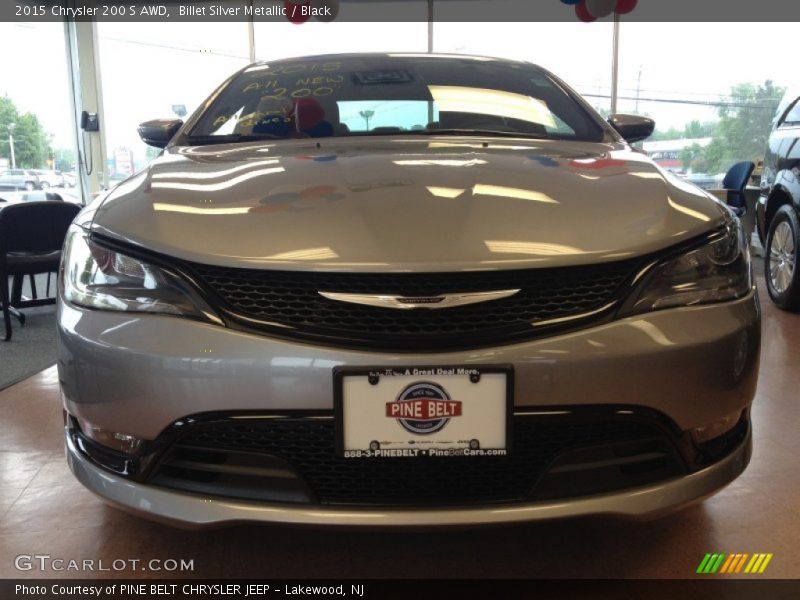 Billet Silver Metallic / Black 2015 Chrysler 200 S AWD