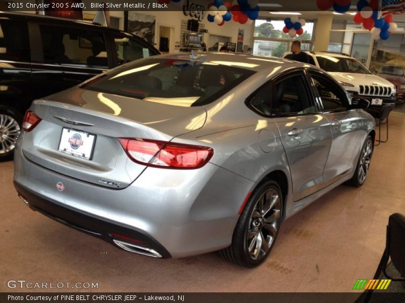 Billet Silver Metallic / Black 2015 Chrysler 200 S AWD