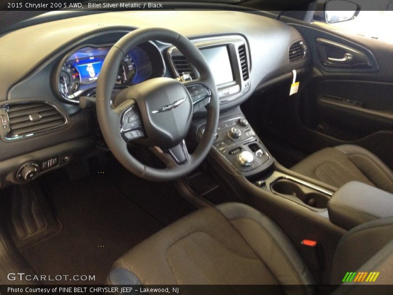 Billet Silver Metallic / Black 2015 Chrysler 200 S AWD
