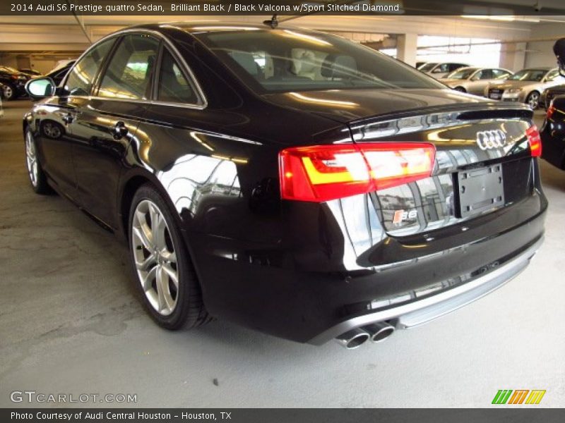 Brilliant Black / Black Valcona w/Sport Stitched Diamond 2014 Audi S6 Prestige quattro Sedan