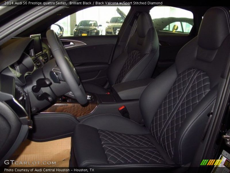 Brilliant Black / Black Valcona w/Sport Stitched Diamond 2014 Audi S6 Prestige quattro Sedan