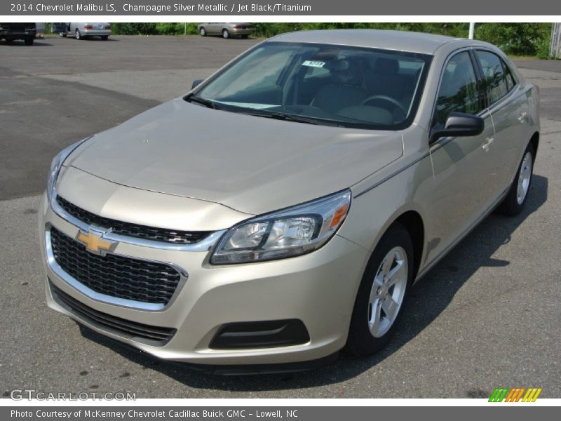 Champagne Silver Metallic / Jet Black/Titanium 2014 Chevrolet Malibu LS