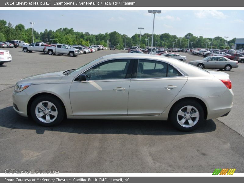 Champagne Silver Metallic / Jet Black/Titanium 2014 Chevrolet Malibu LS