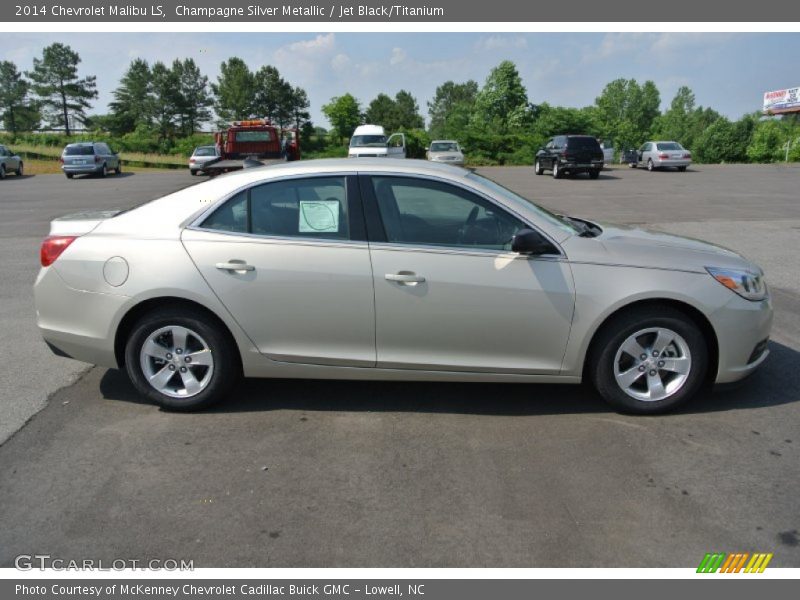 Champagne Silver Metallic / Jet Black/Titanium 2014 Chevrolet Malibu LS