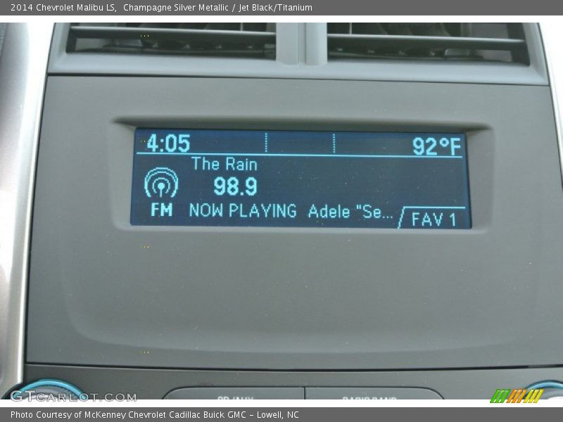 Champagne Silver Metallic / Jet Black/Titanium 2014 Chevrolet Malibu LS