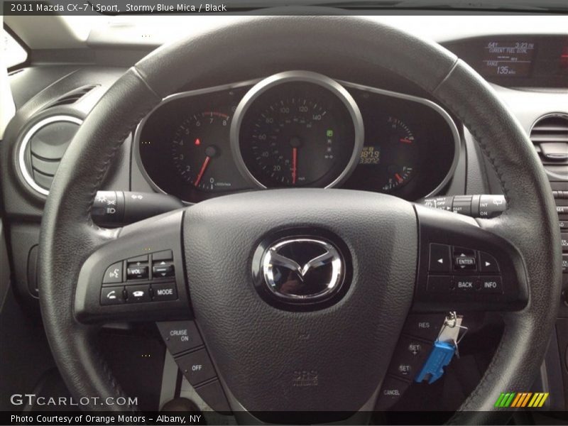 Stormy Blue Mica / Black 2011 Mazda CX-7 i Sport