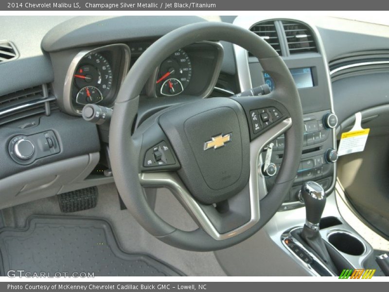 Champagne Silver Metallic / Jet Black/Titanium 2014 Chevrolet Malibu LS