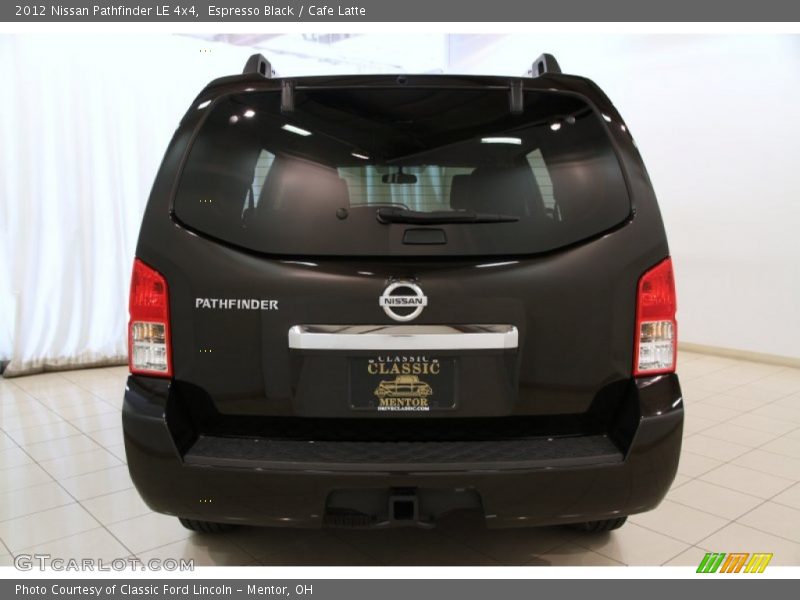 Espresso Black / Cafe Latte 2012 Nissan Pathfinder LE 4x4