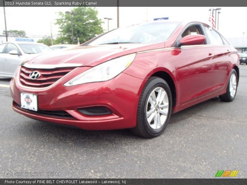 Sparkling Ruby / Camel 2013 Hyundai Sonata GLS