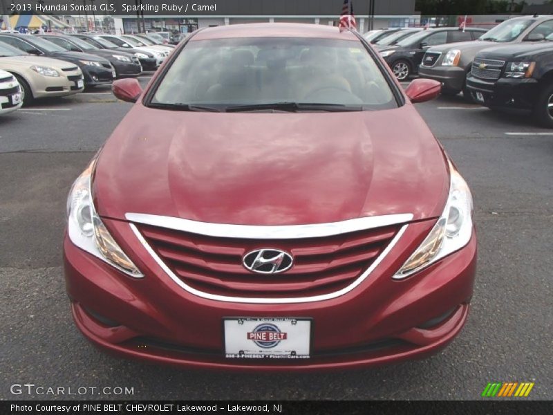 Sparkling Ruby / Camel 2013 Hyundai Sonata GLS