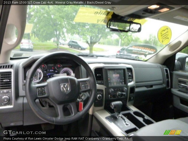 Mineral Gray Metallic / Black/Diesel Gray 2013 Ram 1500 SLT Crew Cab 4x4
