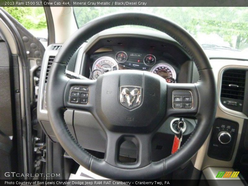 Mineral Gray Metallic / Black/Diesel Gray 2013 Ram 1500 SLT Crew Cab 4x4