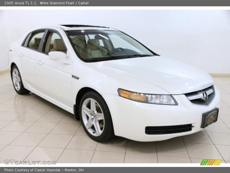 White Diamond Pearl / Camel 2005 Acura TL 3.2