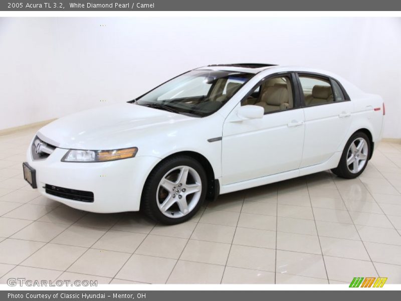 White Diamond Pearl / Camel 2005 Acura TL 3.2