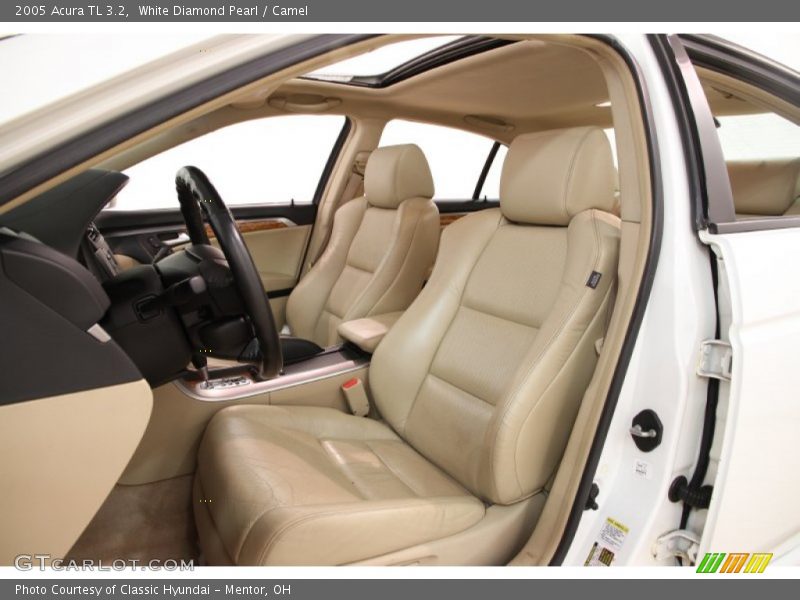 White Diamond Pearl / Camel 2005 Acura TL 3.2