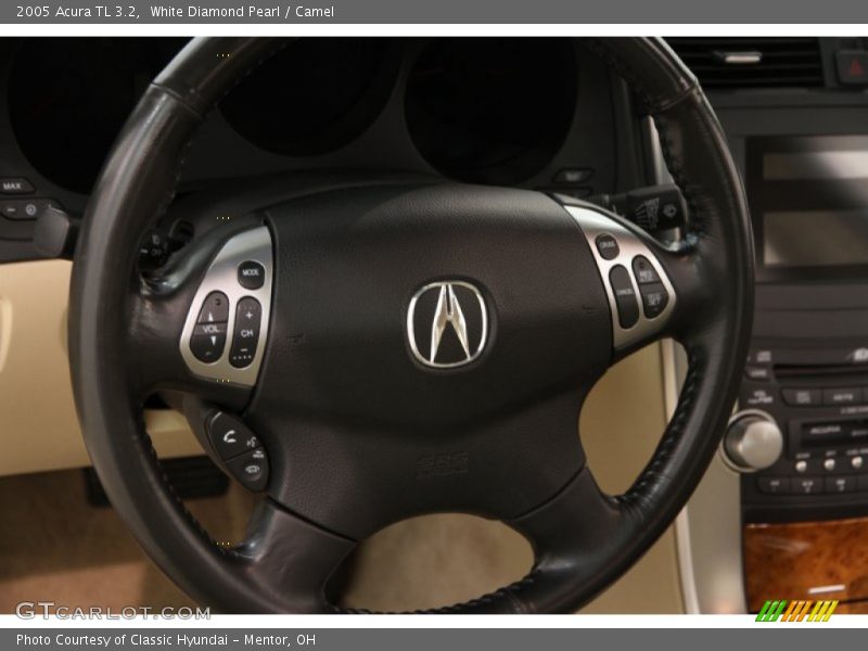 White Diamond Pearl / Camel 2005 Acura TL 3.2